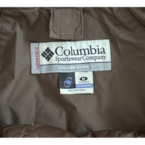Columbia Vertex Interchange Coat Womens M Brown Winter Faux Fur Hood 3-1 Jacket - Picture 11 of 13